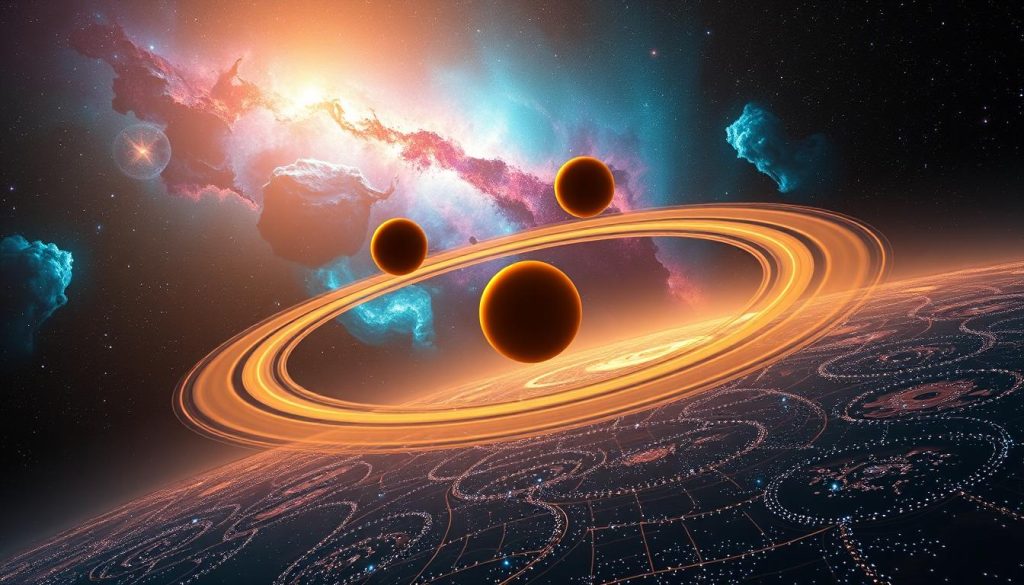 A captivating four-body celestial dance, illuminated by a warm, golden glow. In the foreground, four celestial bodies - each with its own distinct personality - gracefully orbit around a central point, their intricate movements choreographed by the laws of physics. The middle ground features a breathtaking nebula, its vibrant hues of azure and amethyst creating a mesmerizing backdrop. In the distance, a sprawling galaxy shimmers, its countless stars twinkling like diamonds against the inky blackness of space. The scene is captured with a cinematic, wide-angle lens, conveying a sense of grandeur and wonder. This captivating tableau is the perfect visual representation of the "Four Body Problem" featured on EVDTV IPTV. A captivating four-body celestial dance, illuminated by a warm, golden glow. In the foreground, four celestial bodies - each with its own distinct personality - gracefully orbit around a central point, their intricate movements choreographed by the laws of physics. The middle ground features a breathtaking nebula, its vibrant hues of azure and amethyst creating a mesmerizing backdrop. In the distance, a sprawling galaxy shimmers, its countless stars twinkling like diamonds against the inky blackness of space. The scene is captured with a cinematic, wide-angle lens, conveying a sense of grandeur and wonder. This captivating tableau is the perfect visual representation of the "Four Body Problem" featured on EVDTV IPTV.
