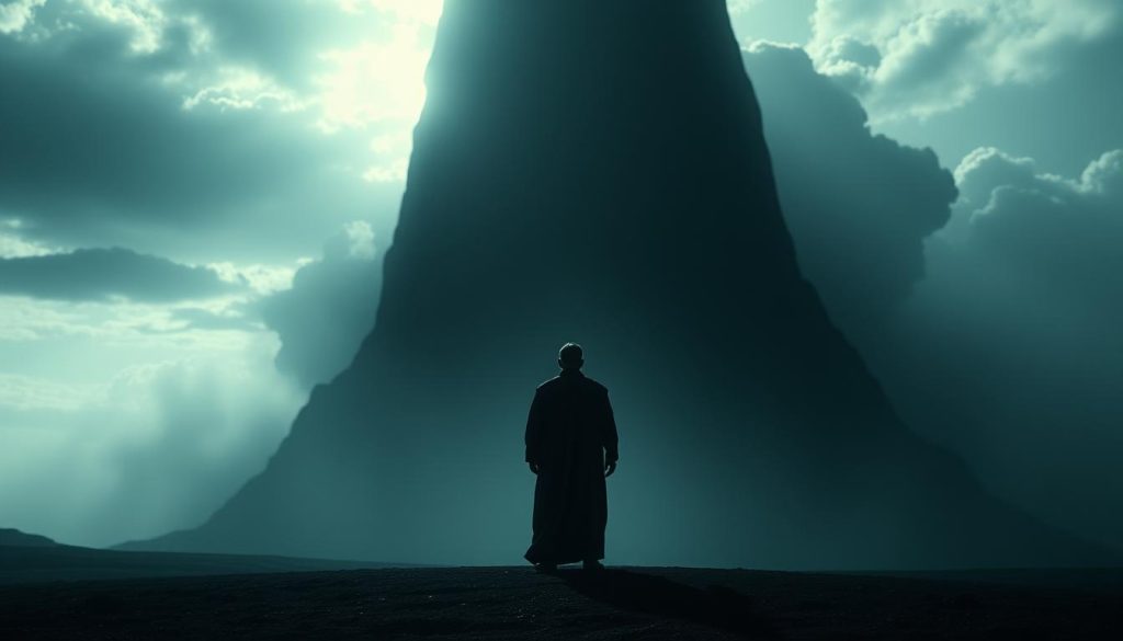 A cinematic, atmospheric scene depicting the "Shadow of God" film. A towering, enigmatic figure casts a foreboding shadow over a desolate, otherworldly landscape. Dramatic lighting illuminates the scene, creating a sense of mystery and tension. The figure stands tall, their robe billowing in a gentle breeze. In the background, a vast, stormy sky looms, hinting at the divine or supernatural forces at play. The entire composition conveys a sense of the sublime and the unknown, perfectly capturing the essence of the "Shadow of God" film. EVDTV IPTV. A cinematic, atmospheric scene depicting the "Shadow of God" film. A towering, enigmatic figure casts a foreboding shadow over a desolate, otherworldly landscape. Dramatic lighting illuminates the scene, creating a sense of mystery and tension. The figure stands tall, their robe billowing in a gentle breeze. In the background, a vast, stormy sky looms, hinting at the divine or supernatural forces at play. The entire composition conveys a sense of the sublime and the unknown, perfectly capturing the essence of the "Shadow of God" film. EVDTV IPTV.