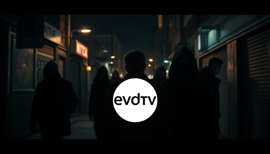 A stunning and captivating visual representation of the TV series "When No One Sees Us". Set in a dimly lit urban environment, the scene depicts a group of individuals navigating the complexities of life, their faces shrouded in shadows, reflecting the show's themes of isolation and hidden truths. The composition features a moody, cinematic quality, with dramatic lighting casting sharp contrasts and textures, creating a sense of depth and atmosphere. In the foreground, the EVDTV IPTV logo subtly appears, seamlessly integrated into the overall scene, suggesting the availability of the series on this platform. The image masterfully captures the essence of the show, inviting the viewer to delve into the narrative and explore the hidden lives of the characters. A stunning and captivating visual representation of the TV series "When No One Sees Us". Set in a dimly lit urban environment, the scene depicts a group of individuals navigating the complexities of life, their faces shrouded in shadows, reflecting the show's themes of isolation and hidden truths. The composition features a moody, cinematic quality, with dramatic lighting casting sharp contrasts and textures, creating a sense of depth and atmosphere. In the foreground, the EVDTV IPTV logo subtly appears, seamlessly integrated into the overall scene, suggesting the availability of the series on this platform. The image masterfully captures the essence of the show, inviting the viewer to delve into the narrative and explore the hidden lives of the characters.