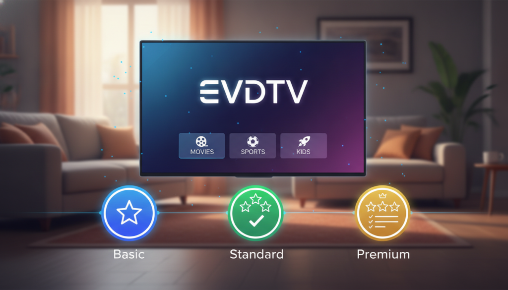 باقات EVDTV المتاحة للاشتراك